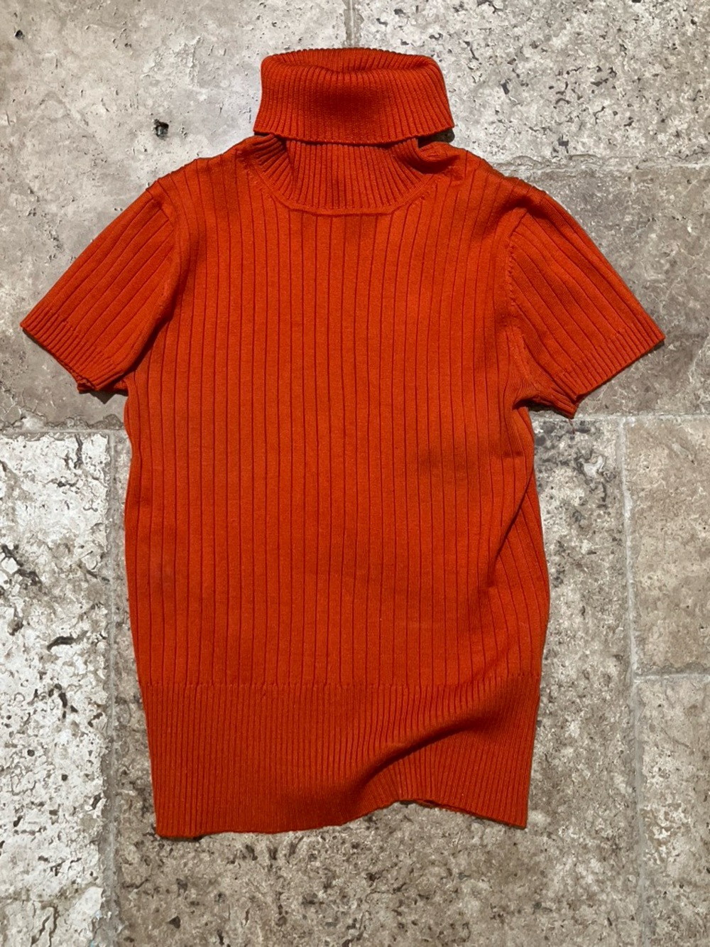 Vintage Orange Banana Republic Ribbed Knit Turtleneck top